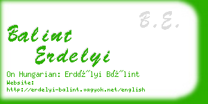 balint erdelyi business card